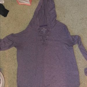 Long sleeve hooded soft and sexy sweater